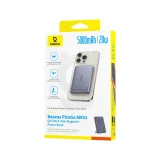 Ultra-tanki power bank od 5000 mAh s postoljem, PicoGo AM31 Qi2 MagSafe 20W kabel - sivi 10