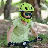 Kask rowerowy dziecięcy z odpinaną szczęką rozmiar S 48-52cm - zielony rekin 4