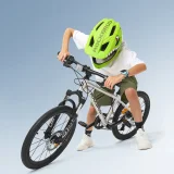 Kask rowerowy dziecięcy z odpinaną szczęką rozmiar S 48-52cm - zielony rekin 7