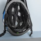 Gyermek kerékpáros sisak levehető állszíjjal, S méret (48–54 cm) – kék 2