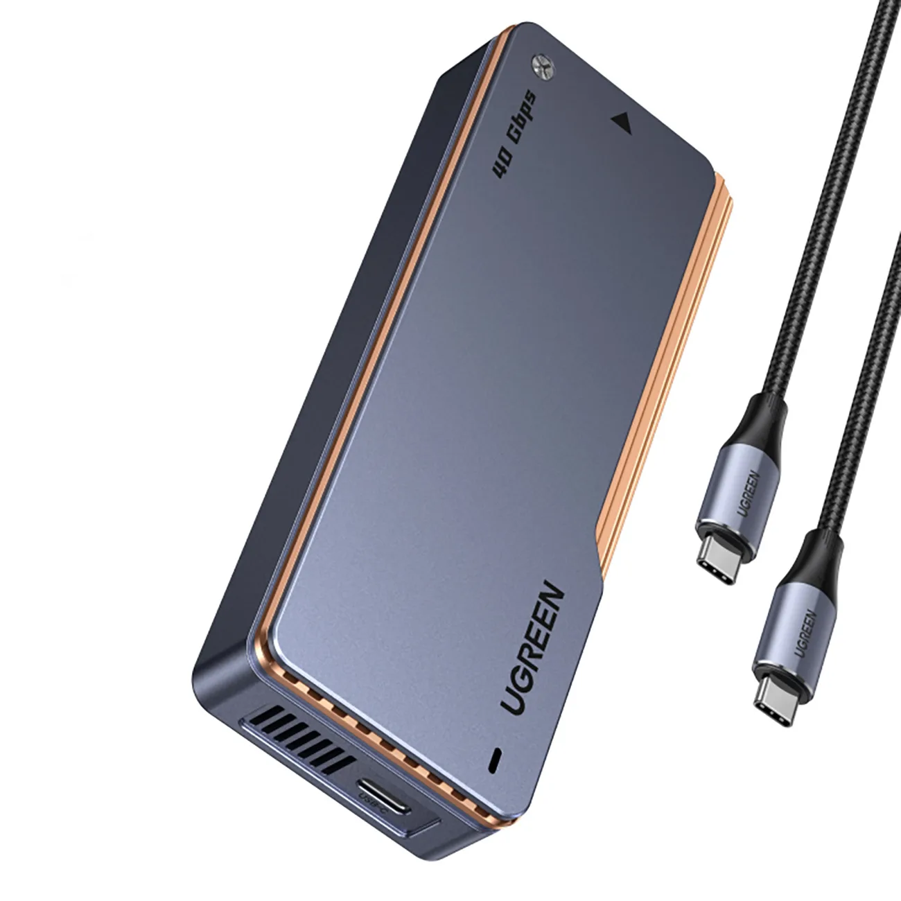 M.2 NVMe SSD-ház aktív hűtéssel, USB4 40 Gb/s – szürke