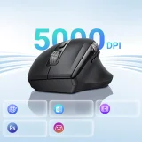 Bežični optički miš, 5 tipki, kotačić za skrolanje 5000 DPI - crni 8