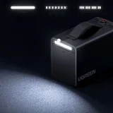 Elektrická pumpa na pneumatiky s displejom, 150 PSI, 3x4500mAh, 12V – sivá 6