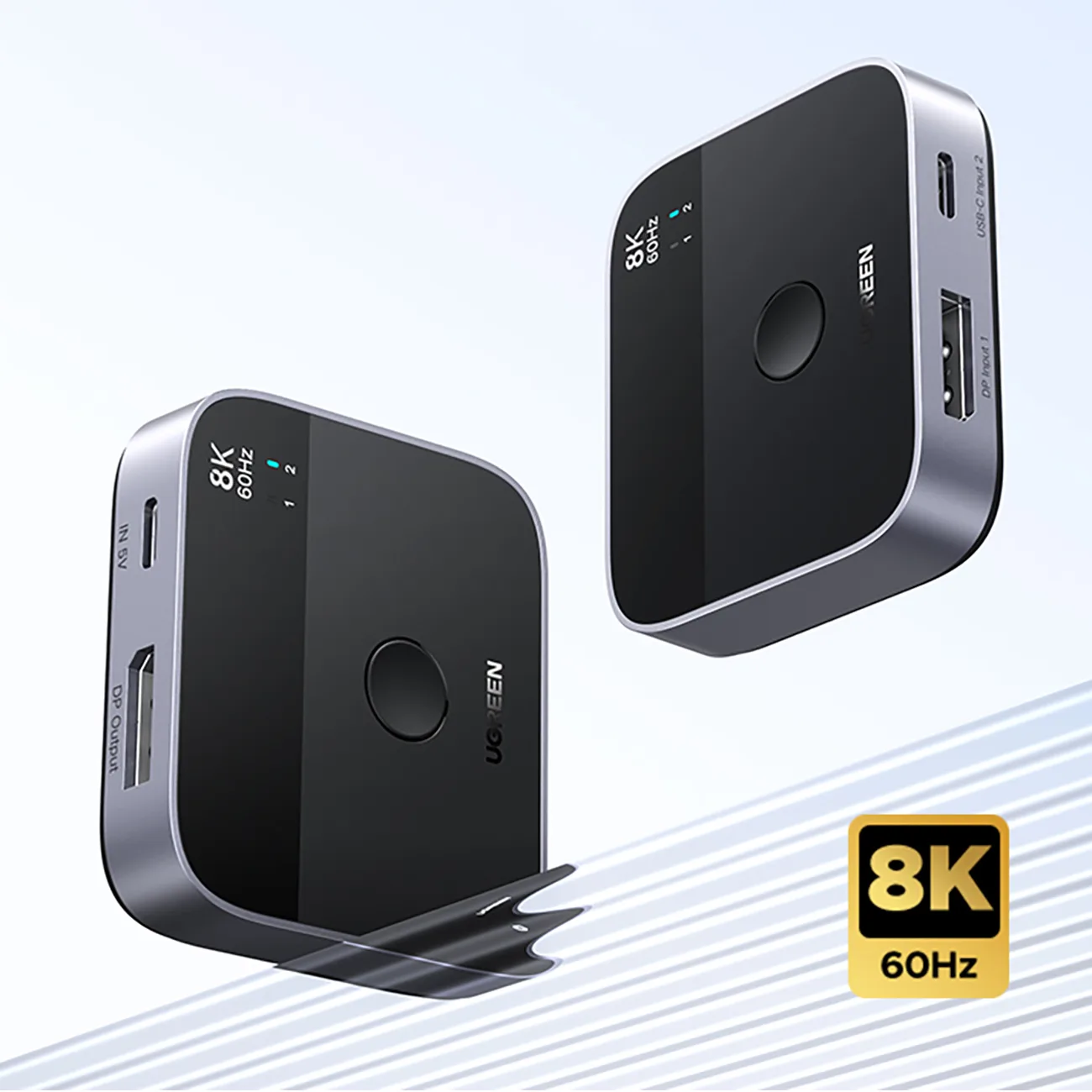 Preklopnik DisplayPort USB-C na USB-C - sivi 2