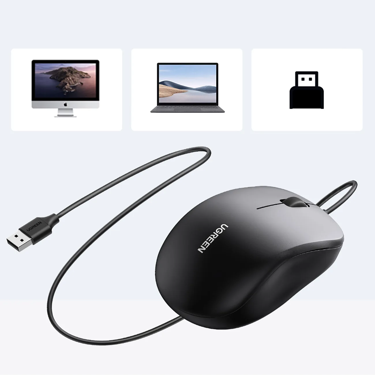 Mouse optic cu fir 1200 DPI - negru 7