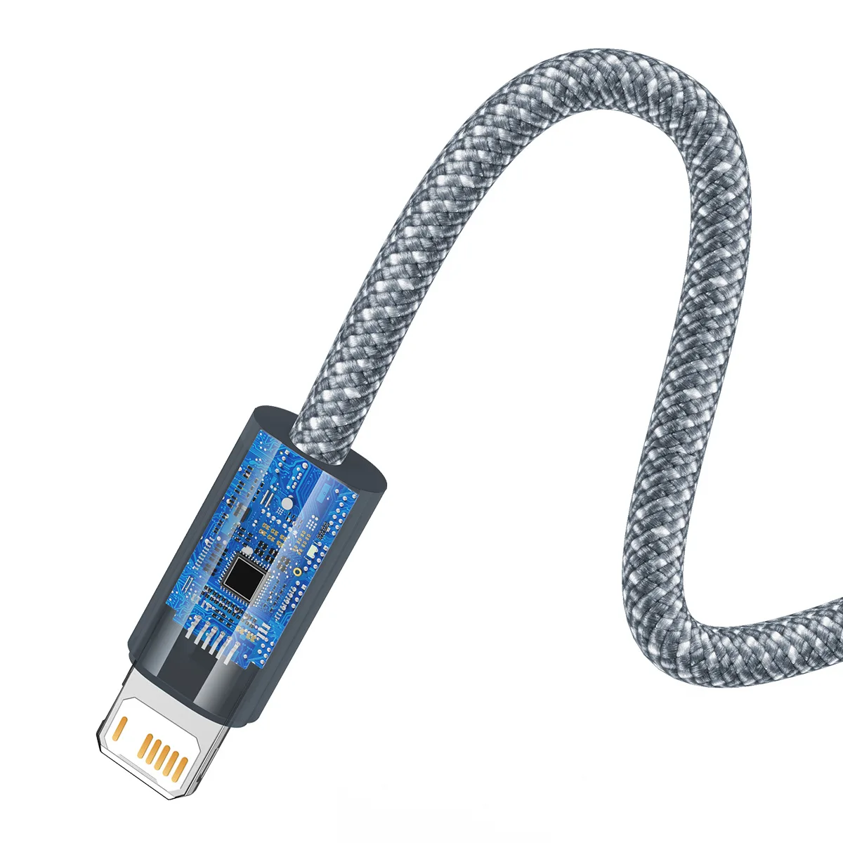 iPhone USB-zu-Lightning-Kabel 2,4 A, 2 m – Grau 4