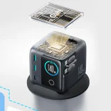 5 portos asztali töltő 2 behúzható kábellel, GaN 140 W – szürke 6