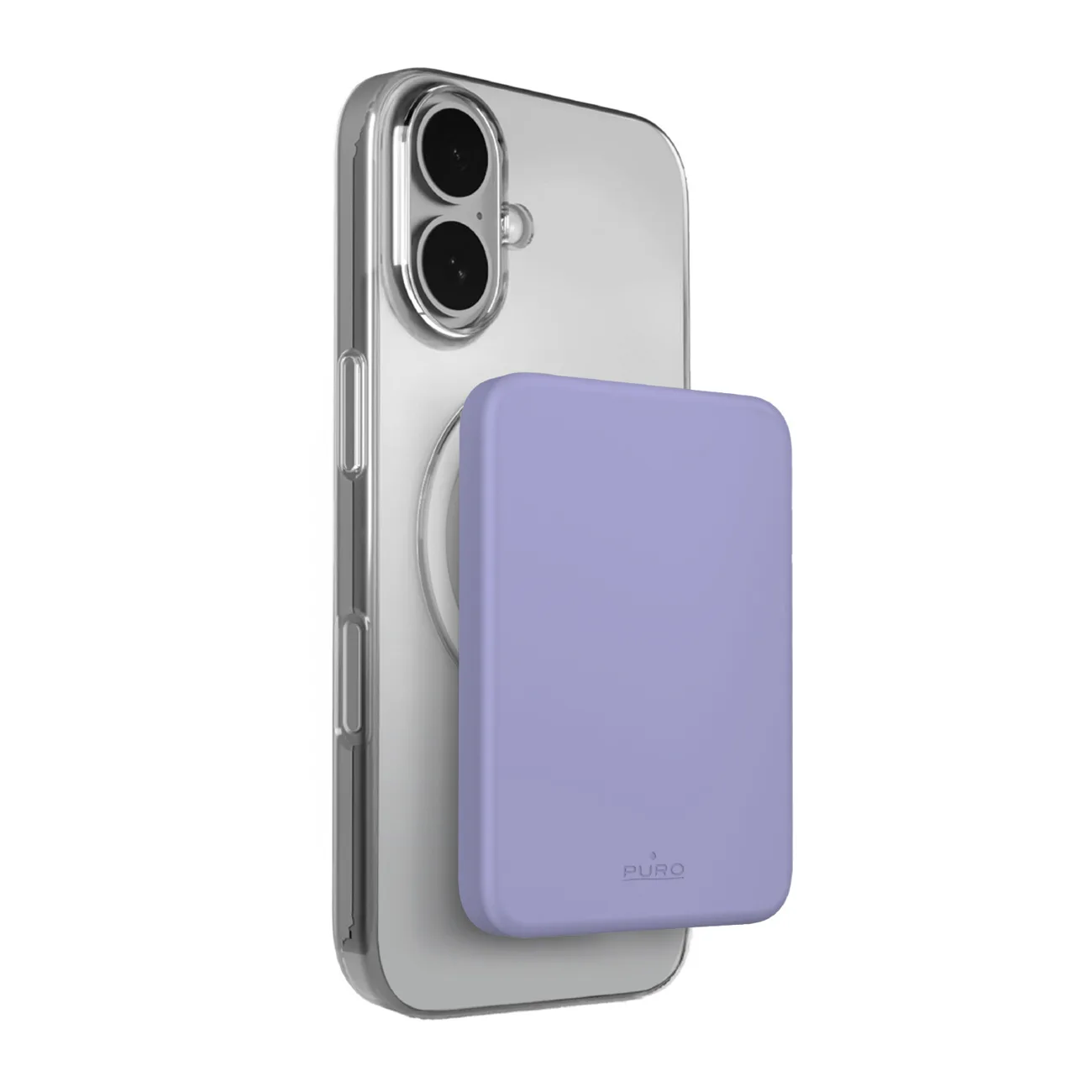 Ultravékony 4200 mAh-s USB-C MagSafe mágneses power bank – lila