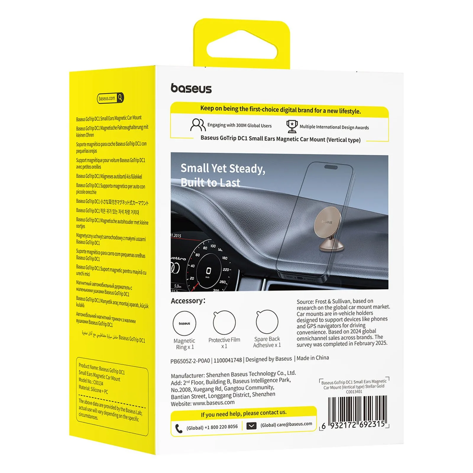 Suport magnetic pentru mașină GoTrip DC1 MagSafe pentru smartphone-uri (parbriz/tablou de bord) - Auriu 10