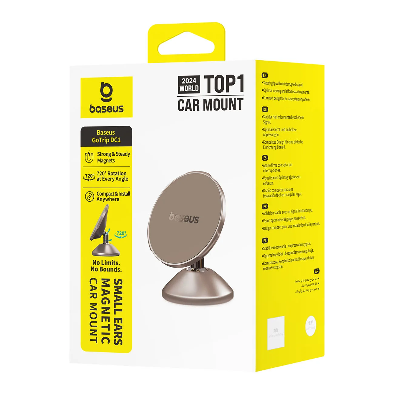Suport magnetic pentru mașină GoTrip DC1 MagSafe pentru smartphone-uri (parbriz/tablou de bord) - Auriu 9