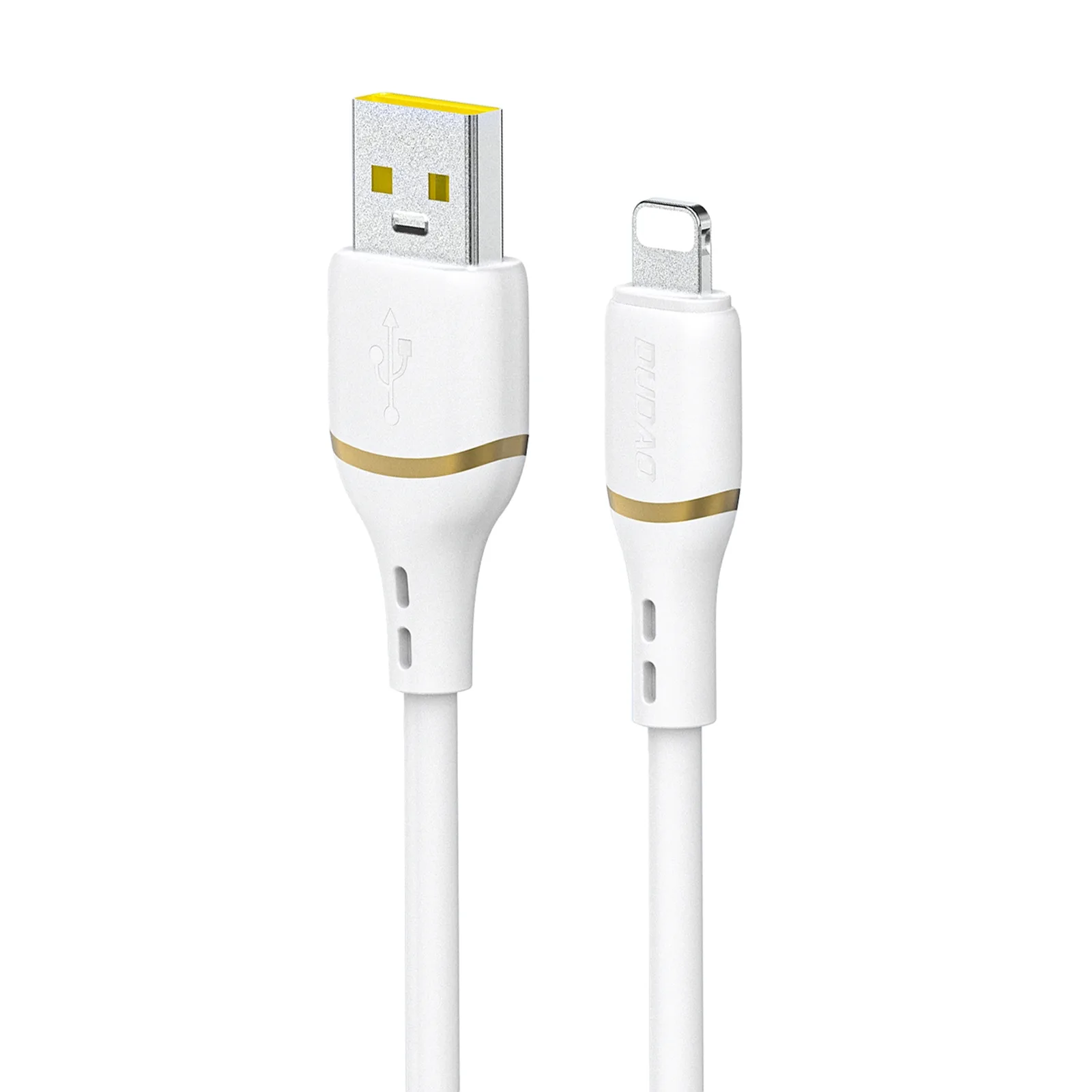 Kabel przewód USB-A - iPhone Lightning w silikonowym oplocie 30W 1m - biały Kabel przewód USB-A - iPhone Lightning w silikonowym oplocie 30W 1m - biały