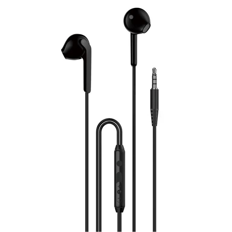 X3 vezetékes fülhallgató 3,5 mm-es mini jack csatlakozóval – fekete