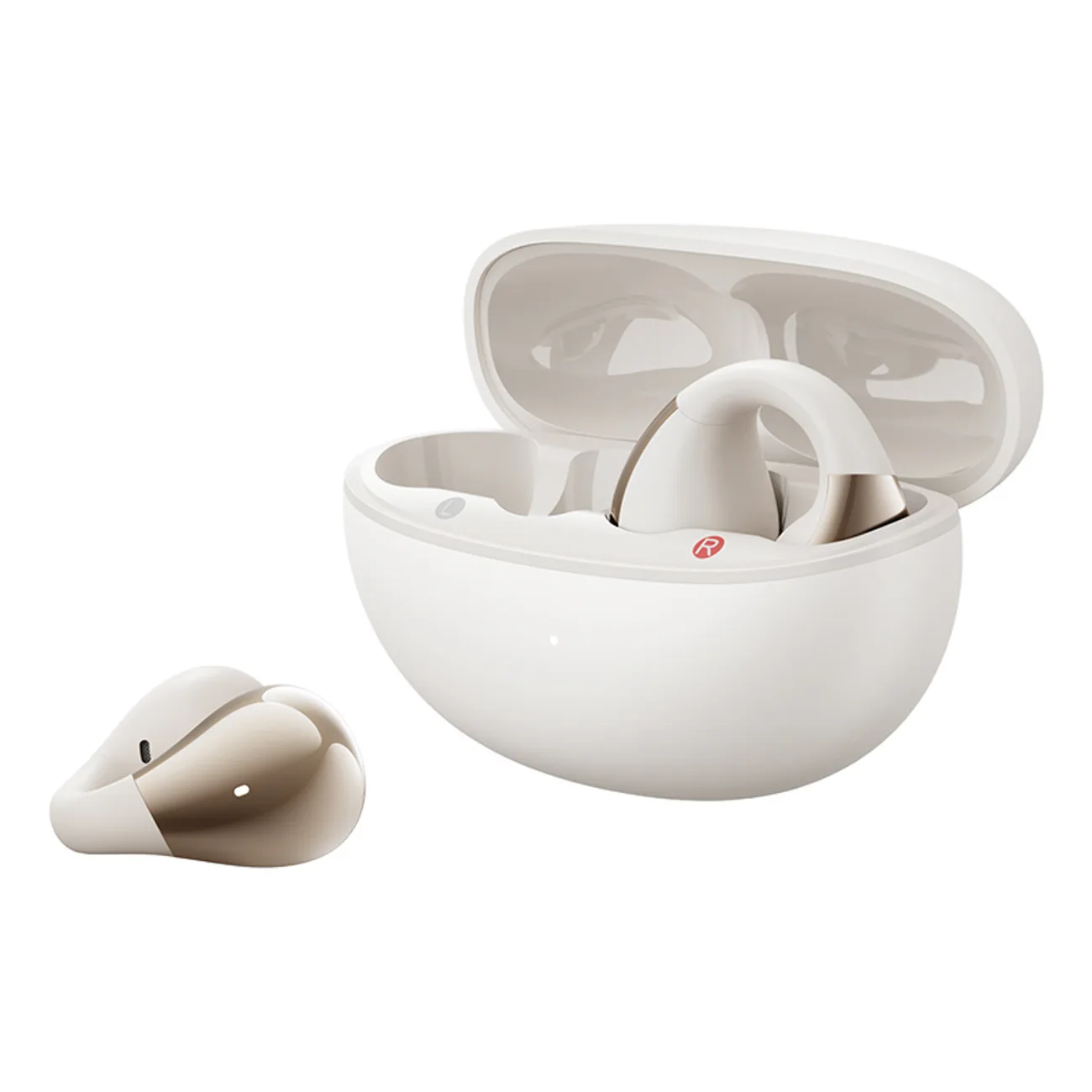Căști wireless Bluetooth Crossky C30 OWS IPX4 cu urechi deschise - alb