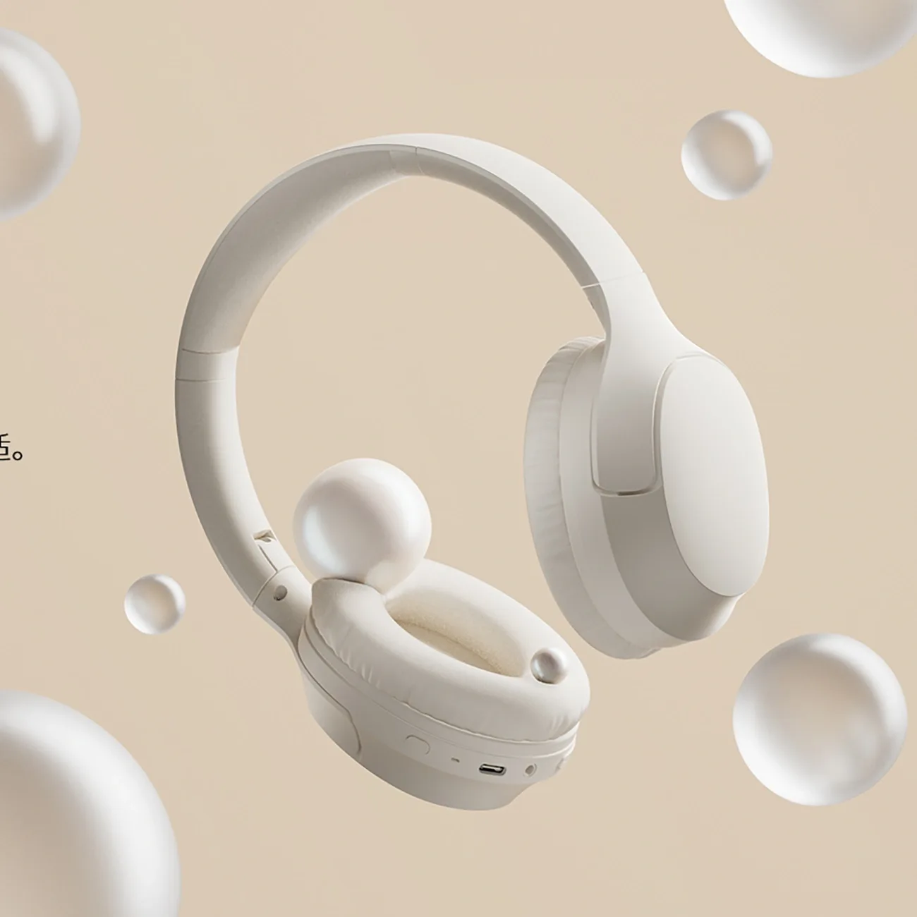 Căști wireless Bluetooth H2 Pro ENC over-ear - alb 9