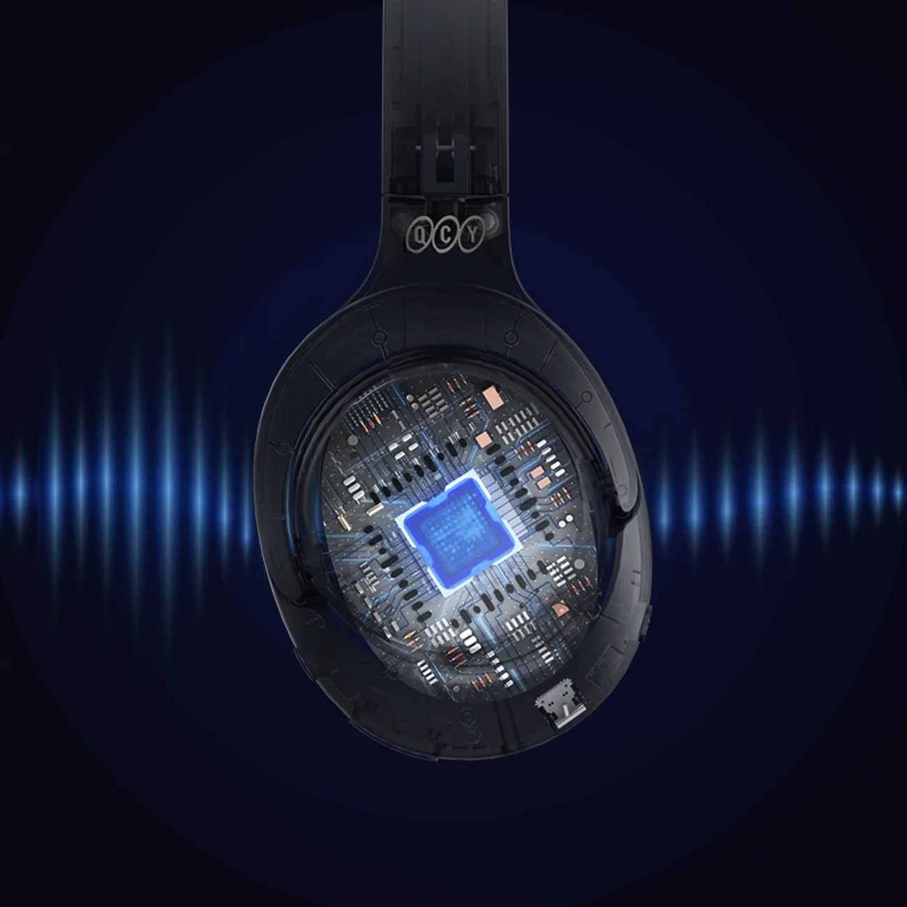 H3 ANC vezeték nélküli, fülre helyezhető Bluetooth fejhallgató – fekete 9