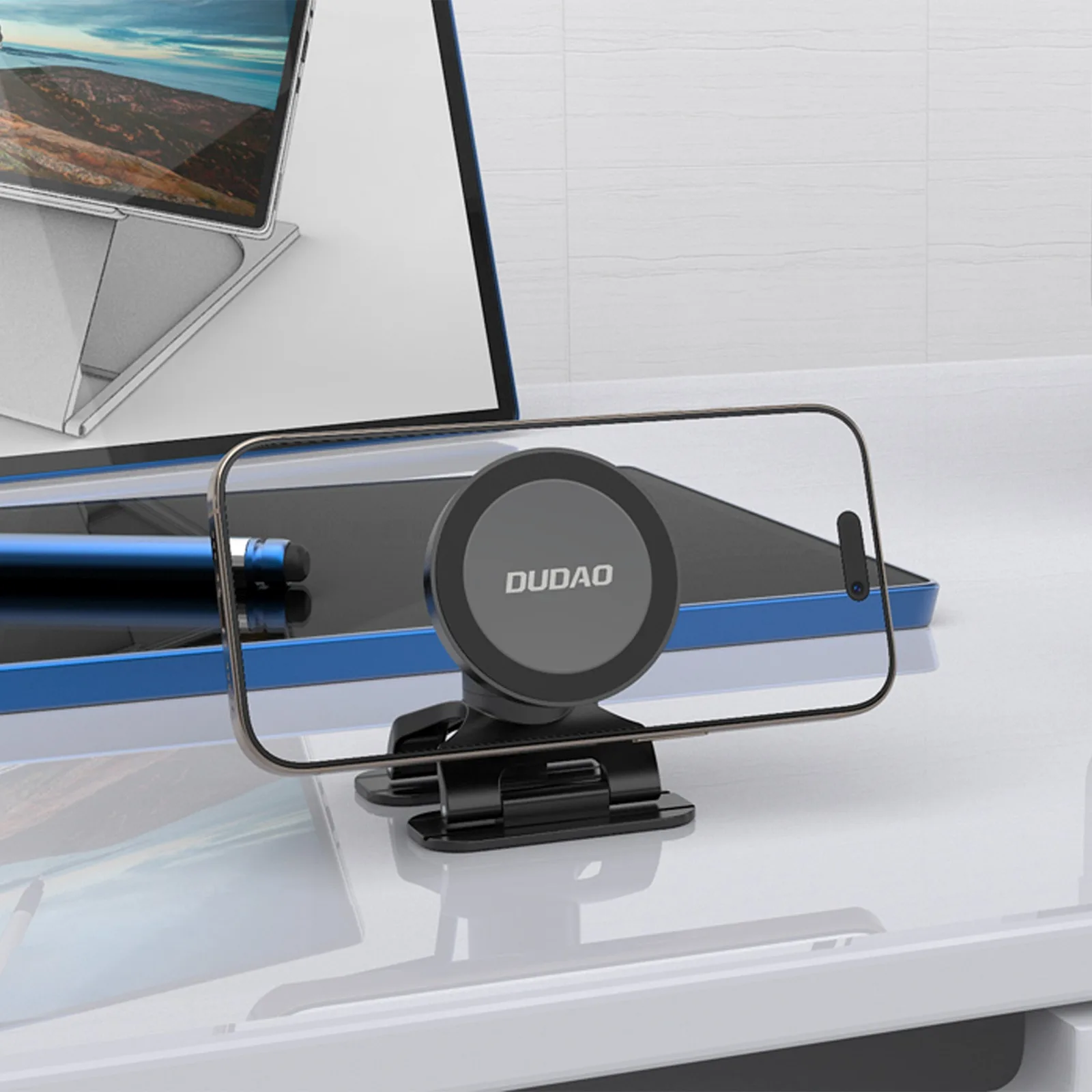Suport auto pentru smartphone-uri pe bord sau parbriz (MagSafe) - negru 7