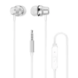 X10PRO vezetékes fülhallgató távirányítóval, 3,5 mm-es mini jack csatlakozóval – fehér