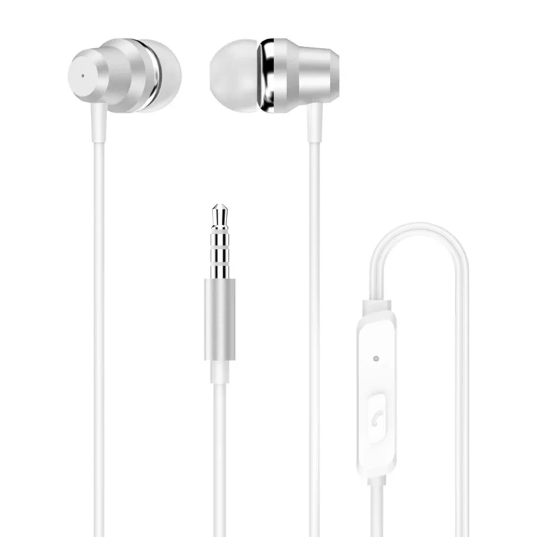 X10PRO vezetékes fülhallgató távirányítóval, 3,5 mm-es mini jack csatlakozóval – fehér