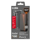 Zestaw ochronny 3w1 na iPhone 16 etui szkło ochronne na ekran i aparat D3O - przezroczyste 2