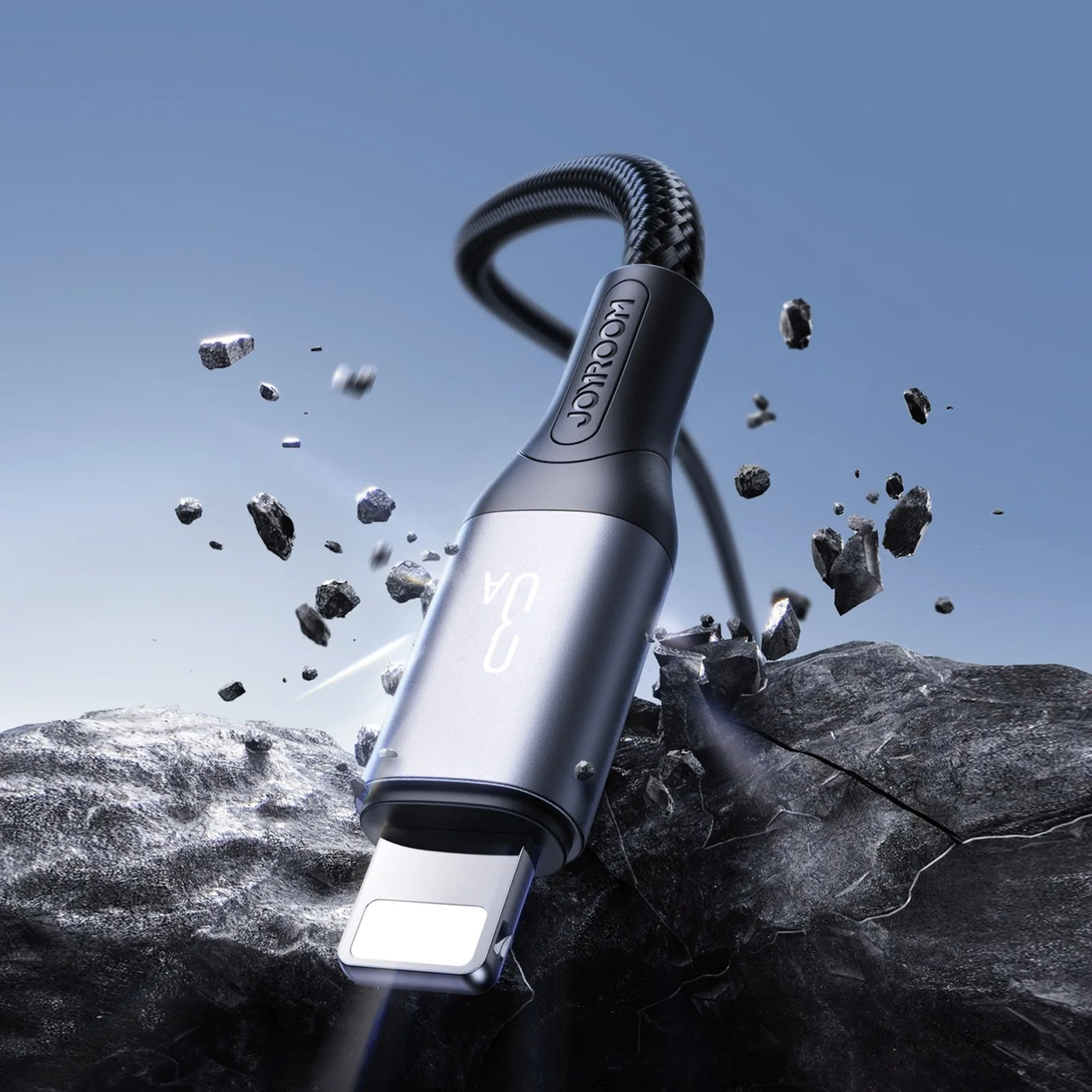 USB-A na iPhone Lightning kabel - Flash Series 3A 1m - crni 4