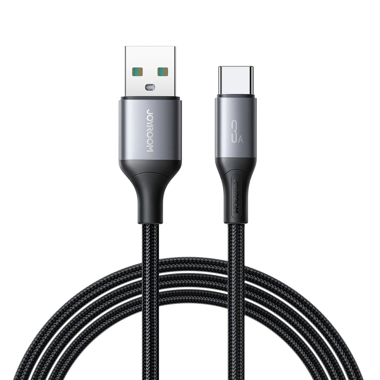 USB-A–USB-C Flash Series 3A 1 m-es kábel – fekete