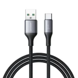 Kábel USB-A na USB-C Flash Series 3A 1 m – čierny