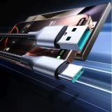 Kábel USB-A na USB-C Flash Series 3A 1 m – čierny 2
