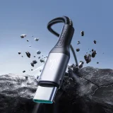 Kábel USB-A na USB-C Flash Series 3A 1 m – čierny 4