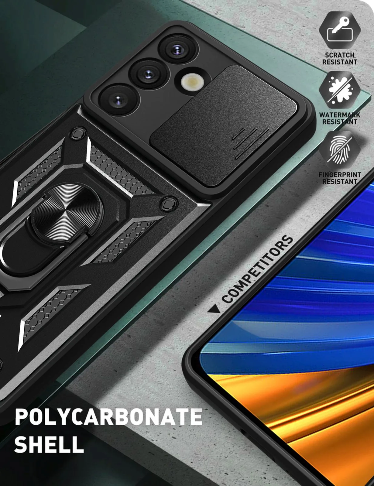 Etui pokrowiec na Samsung Galaxy S26 Plus Hybrid Armor Camshield - czarne 7