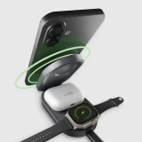 Bezdrôtová skladateľná nabíjacia stanica 3 v 1 pre iPhone, Apple Watch a AirPods QI2 MFI – čierna 4