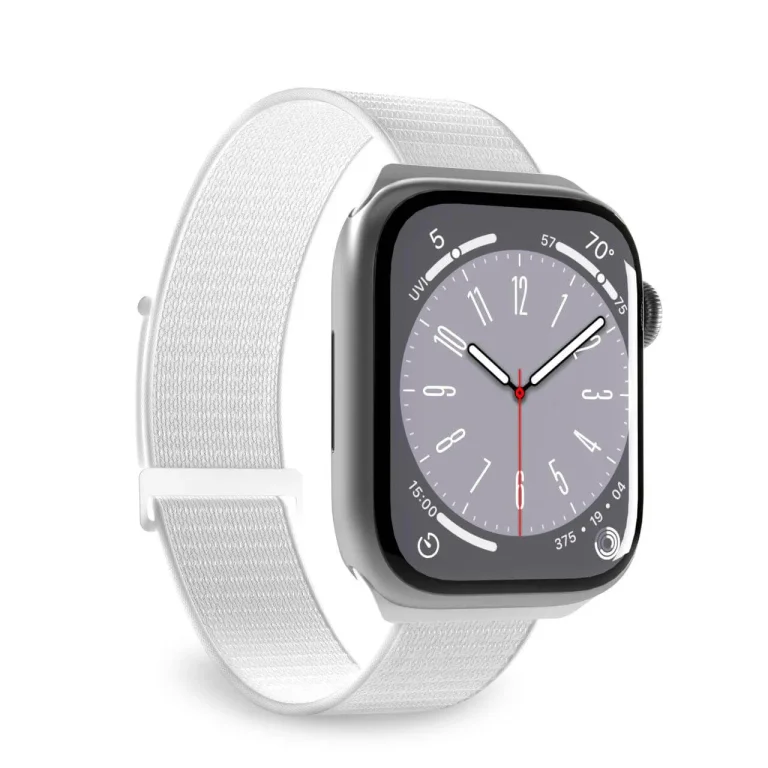 Nylon szíj Apple Watch 42, 44, 45, 49 mm Sport modellekhez – fehér