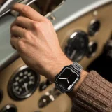 Acél karkötő Apple Watch 4 / 5 / 6 / 7 / 8 / 9 / SE / Ultra 1 / 2 modellekhez – titán-narancs 4