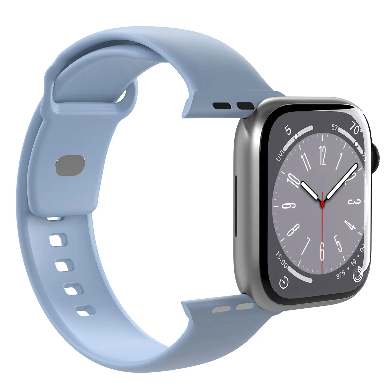 Silikónový remienok Icon svetlo modrý pre Apple Watch 42, 44, 45, 49 mm – 2 ks. 4