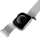 Rozsdamentes acél szíj Apple Watch 42, 44, 45, 49 mm-hez, milánói stílusú – ezüst 6