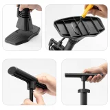 Pompă de bicicletă de podea cu manometru 160 PSI 11 bar - negru 3