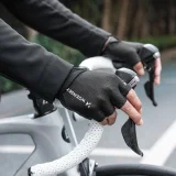 Rękawiczki rowerowe bez palców antypoślizgowe rozmiar L - czarne 5