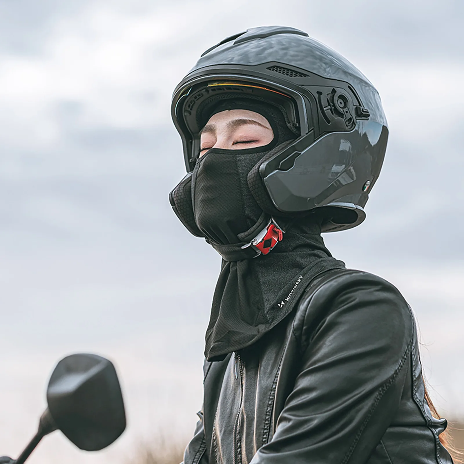 Balaklava za motor i bicikl, zimska, izolirana - crna 4