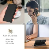 Sklopiva futrola od ekokože za Samsung Galaxy S25 FE s novčanikom - crna 4