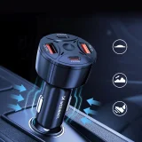 2xUSB-C 2xUSB-A 60-W-Autoladegerät – Schwarz 8