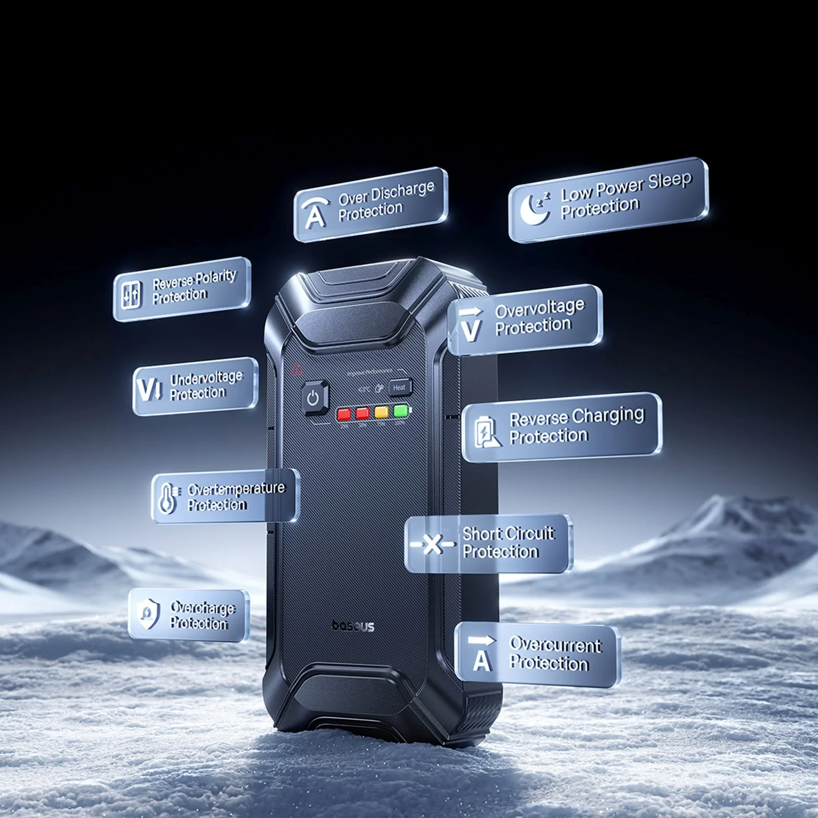 Jump starter urządzenie rozruchowe do pojazdów 12000mAh 12V - czarny 9