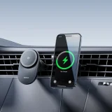 Magnetski nosač s Qi2 bežičnim punjačem za pametne telefone za ventilaciju - crni 9