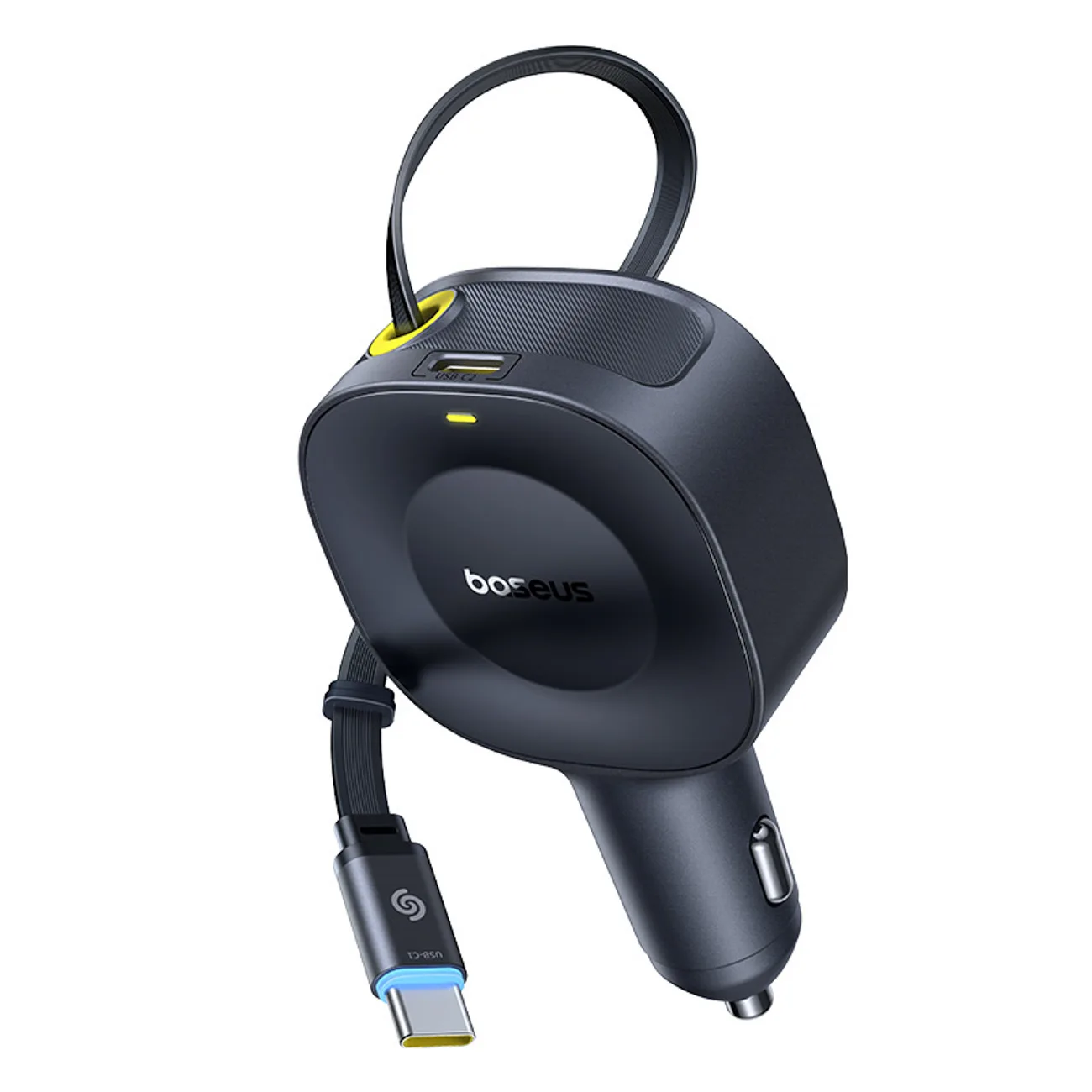 Autonabíjačka USB-C s vysúvacím káblom USB-C, 30 W – čierna 2
