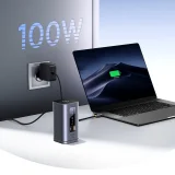 11 az 1-ben USB-C HDMI DP USB-A USB-C RJ45 PD 3,5 mm-es mini jack EU töltő dokkolóállomás – szürke 7