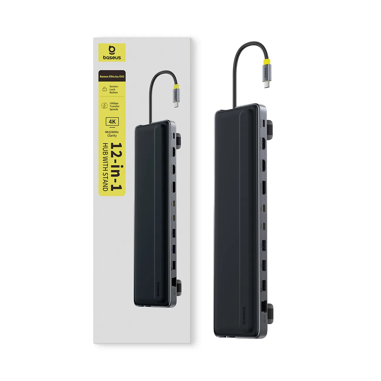 HUB Stacja dokująca 12w1 USB-C HDMI DisplayPort USB-A SD/microSD RJ45 PD - szara 4