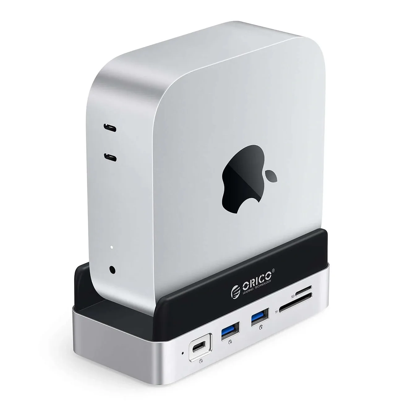 Dokovacia stanica 10 v 1 pre Mac mini M.2 USB-C USB-A HDMI RJ45 SD/TF – strieborná 3