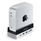 10-in-1 dokkolóállomás Mac minihez M.2 USB-C USB-A HDMI RJ45 SD/TF - ezüst 3