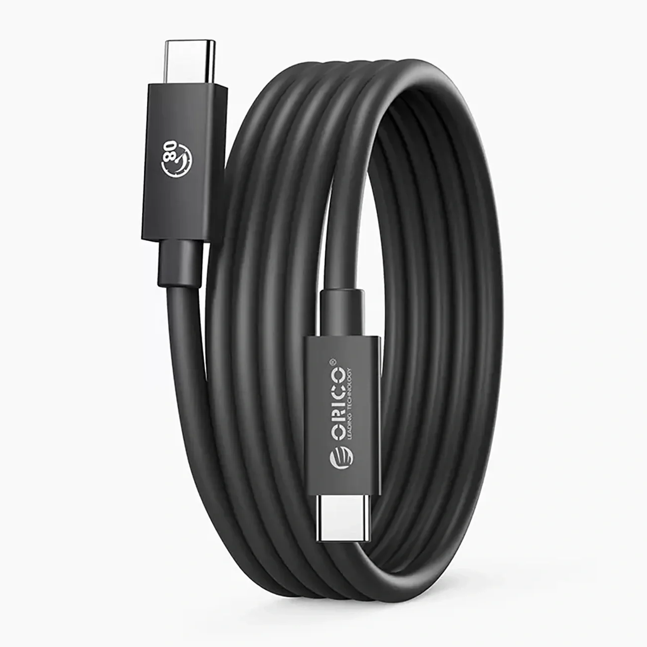 USB-C – USB4 Thunderbolt 5 kábel, 80 Gbps, 240 W, 2 m – fekete