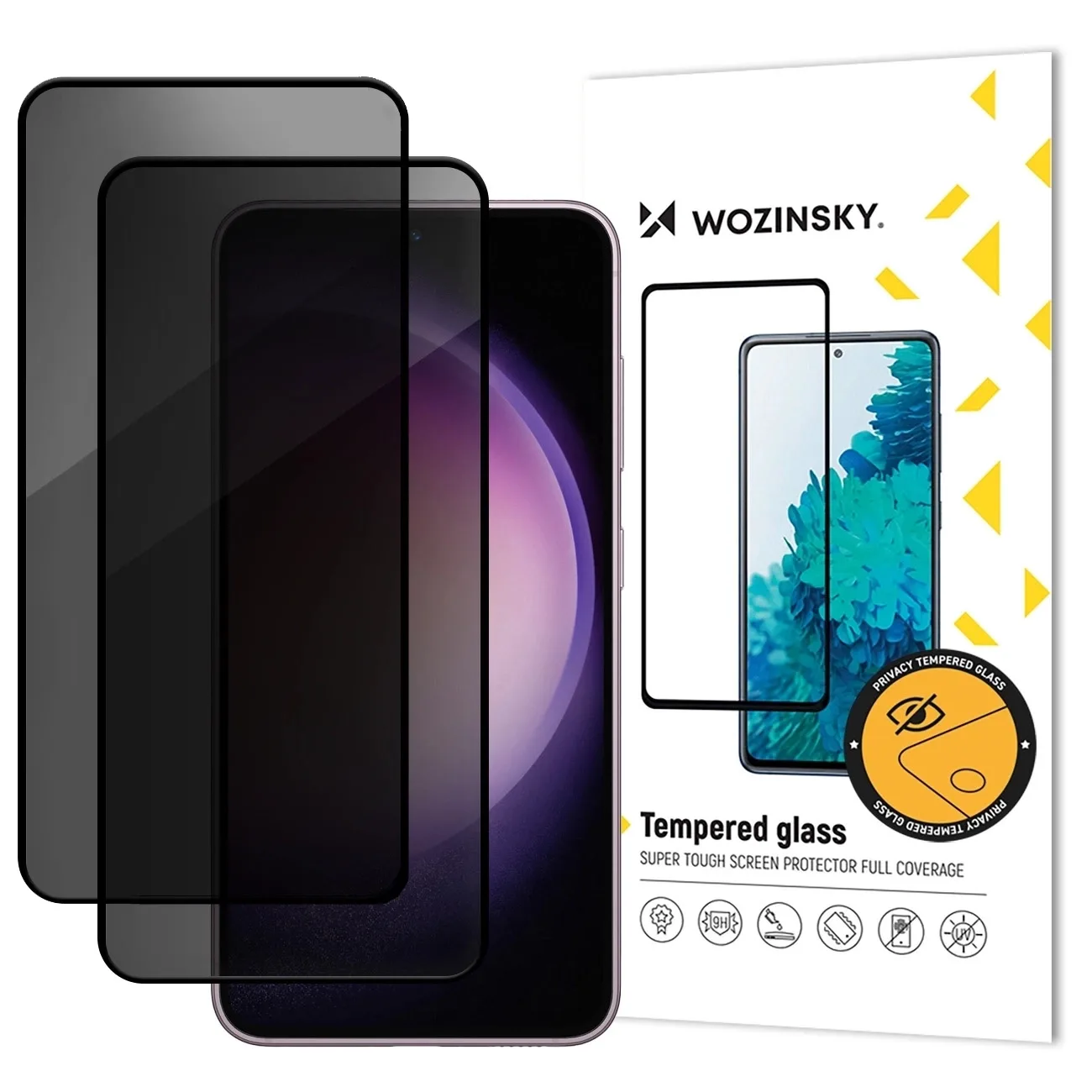 Szkło prywatyzujące na Samsung Galaxy S26 kompatybilne z czytnikiem linii Privacy Glass - 2 szt.