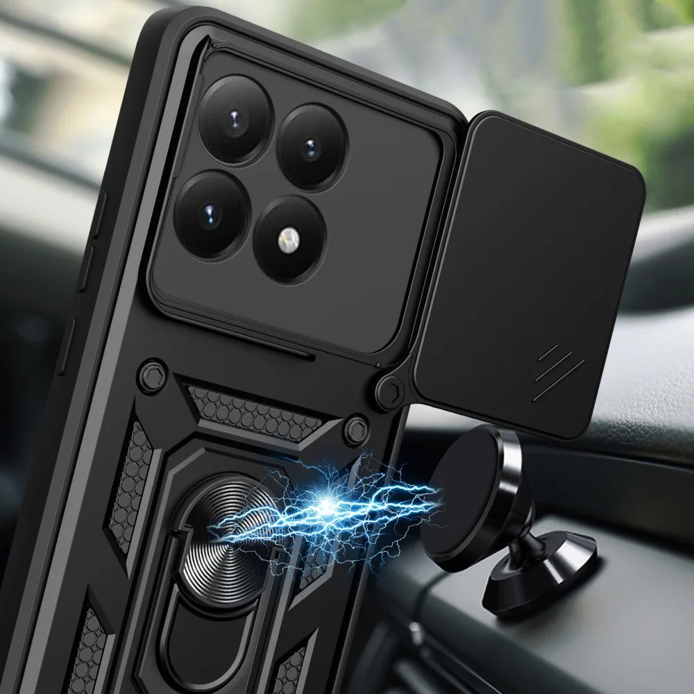Puzdro s krytom objektívu a stojanom pre Xiaomi 15T CamShield Pro – čierne 3