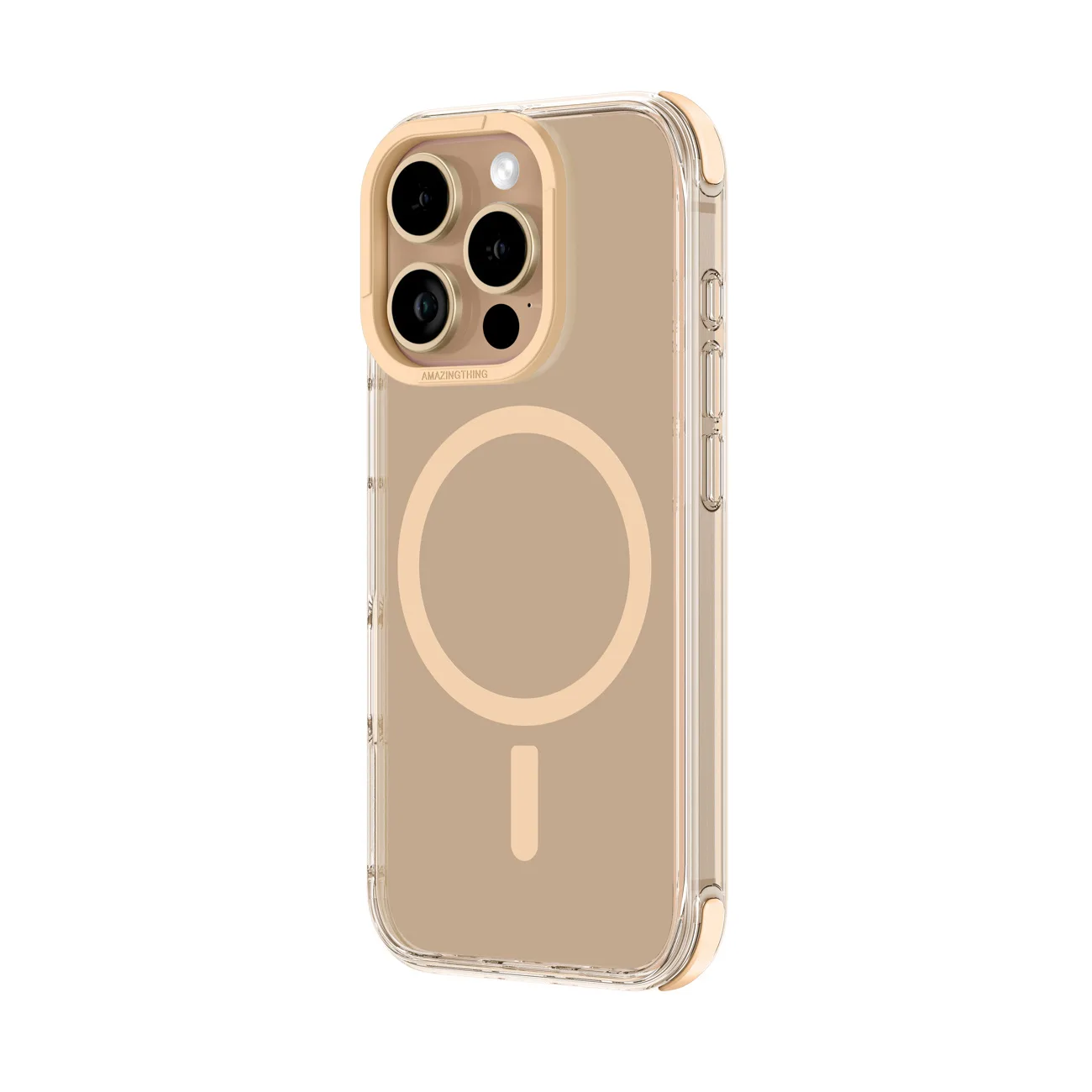 Etui silikonowe pokrowiec do iPhone 16 Pro Max Omni Mag Case - różowe złoto 3